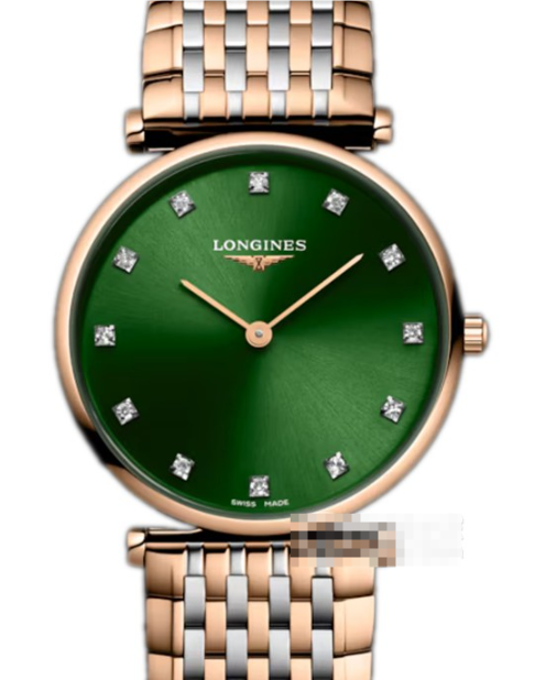 LONGINES エレガンス L4.512.1.08.7レプリカ時計、グリーンダイヤルが奏でる上品な遊び心